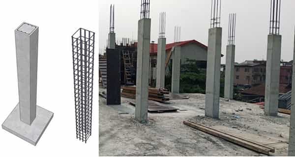 cara membuat kolom beton bertulang